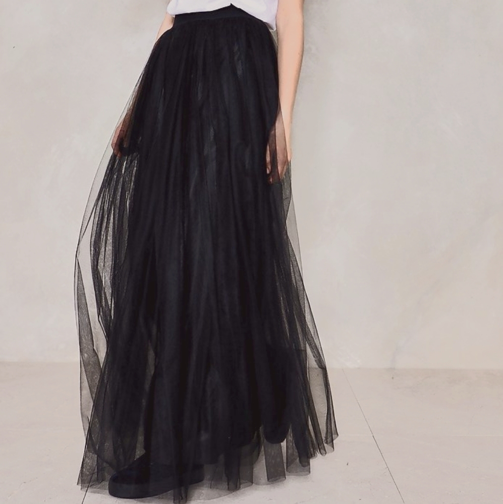 MorningLavender Annabelle Tulle Maxi Pleated Skirt